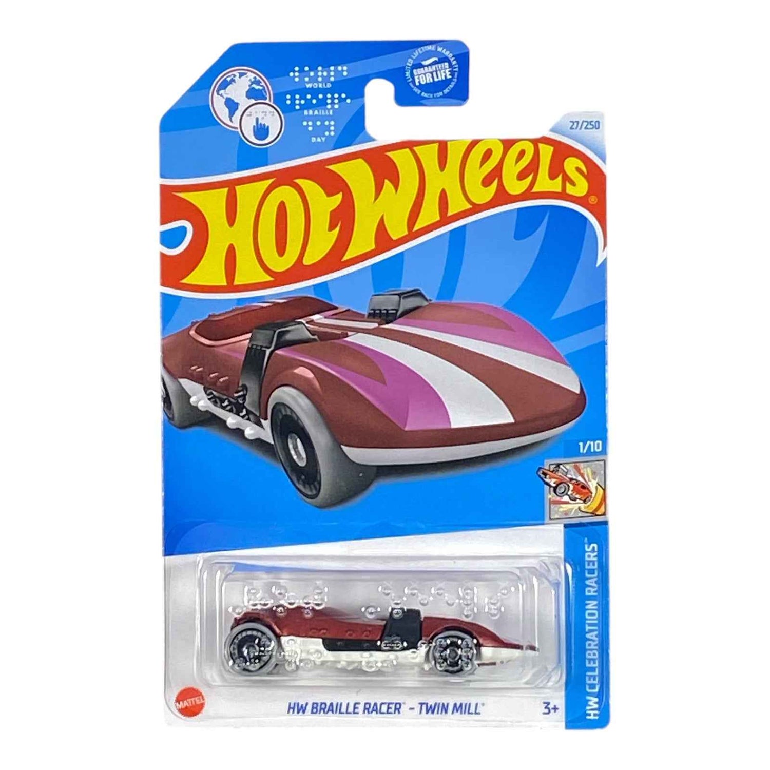 Hot Wheels Braille Racer - Twin Mill | Celebration Racers Series 1/10