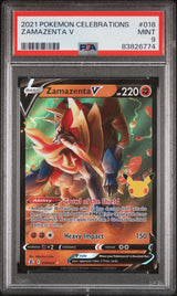 2021 POKEMON CELEBRATIONS ZAMAZENTA V #18 PSA 9
