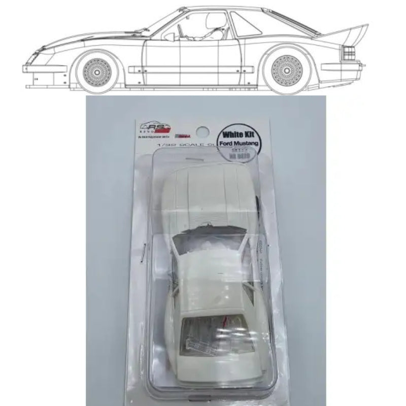 Revoslot Ford Mustang GTO White Unpainted Kit 1/32 Slot Car RS0320