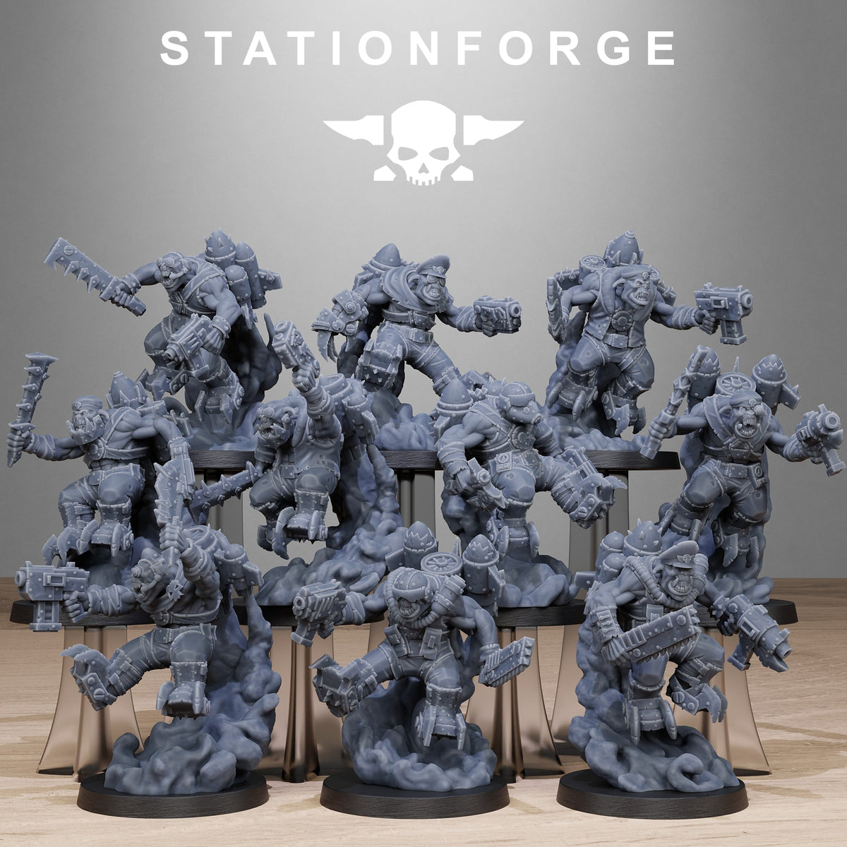 3D Printed Orkaz Flyers by StationForge Miniatures