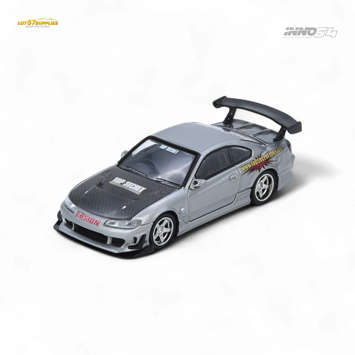 (Pre-Order) INNO64 Top Secret Silvia S15 Silver 1:64 – Island Hobby Nut