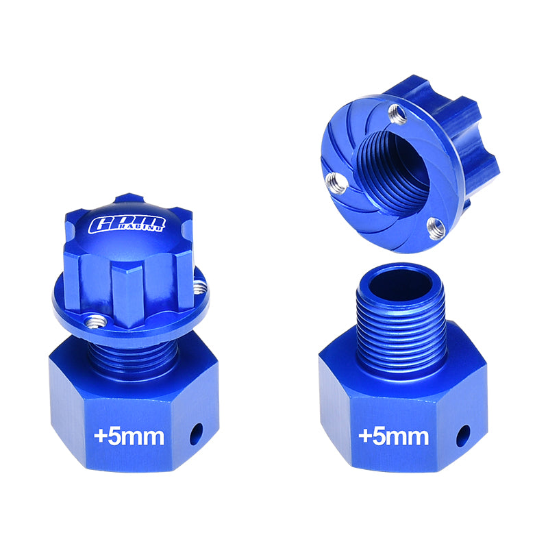 GPM RACING,TEAM LOSI SUPER BAJA REY 4X4 ALUMINUM HEX ADAPTER (+5MM) -6PC SET SB010/+5MM