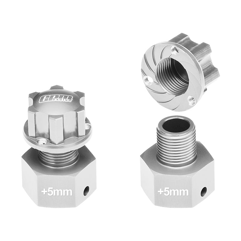 GPM RACING,TEAM LOSI SUPER BAJA REY 4X4 ALUMINUM HEX ADAPTER (+5MM) -6PC SET SB010/+5MM