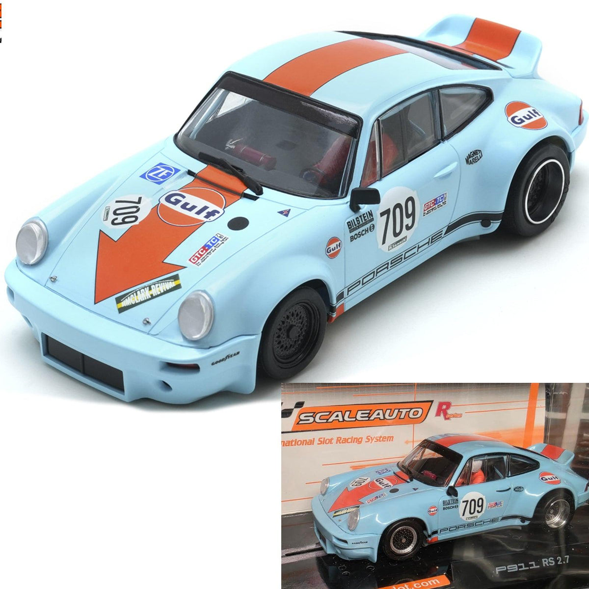 Scaleauto Porsche 911 RS #709 Gulf 1/32 Slot Car SC-6123R