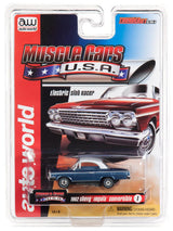 Auto World 1962 Chevy Impala Blue Thunderjet R25 HO Slot Car SC340 for AFX
