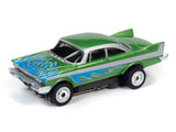 Auto World 1958 Plymouth Fury Thunderjet Flames HO Slot Car SC353 fits AFX