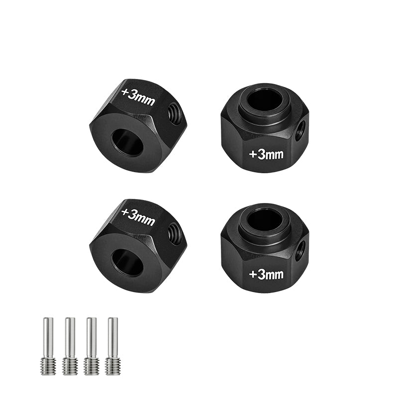 GPM RACING,AXIAL-SCX10 III Jeep CJ ALLOY 6061-T6 WHEEL 12MM HEX ADAPTERS +3MM SCJ010/+3M