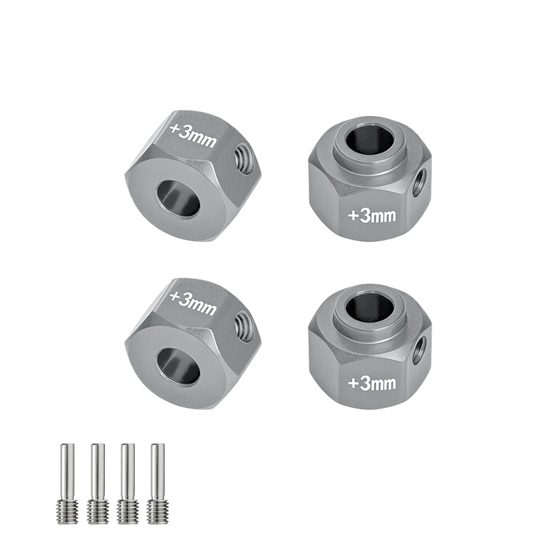 GPM RACING,AXIAL-SCX10 III Jeep CJ ALLOY 6061-T6 WHEEL 12MM HEX ADAPTERS +3MM SCJ010/+3M