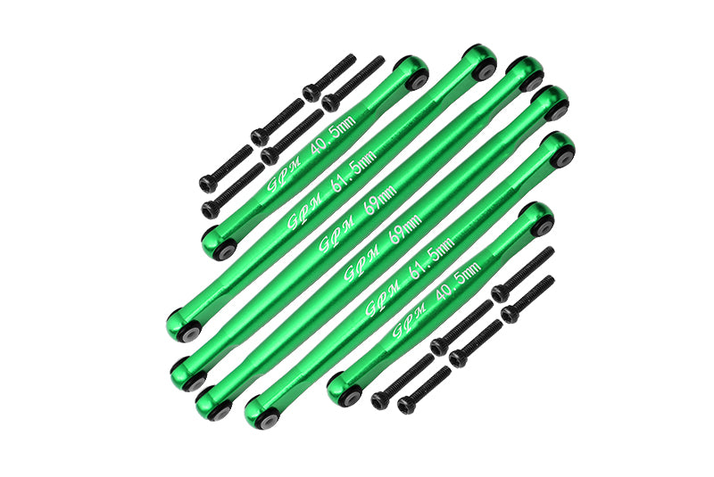 GPM RACING,AXIAL-SCX24 DEADBOLT ALUMINIUM SUSPENSION LINKS -18PC SET SCX24160
