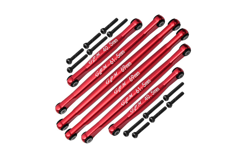 GPM RACING,AXIAL-SCX24 DEADBOLT ALUMINIUM SUSPENSION LINKS -18PC SET SCX24160