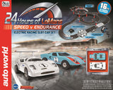 Auto World 24h Le Mans HO Slot Race Set AFX SRS333 FORD GT40 CHAPARRAL 2F