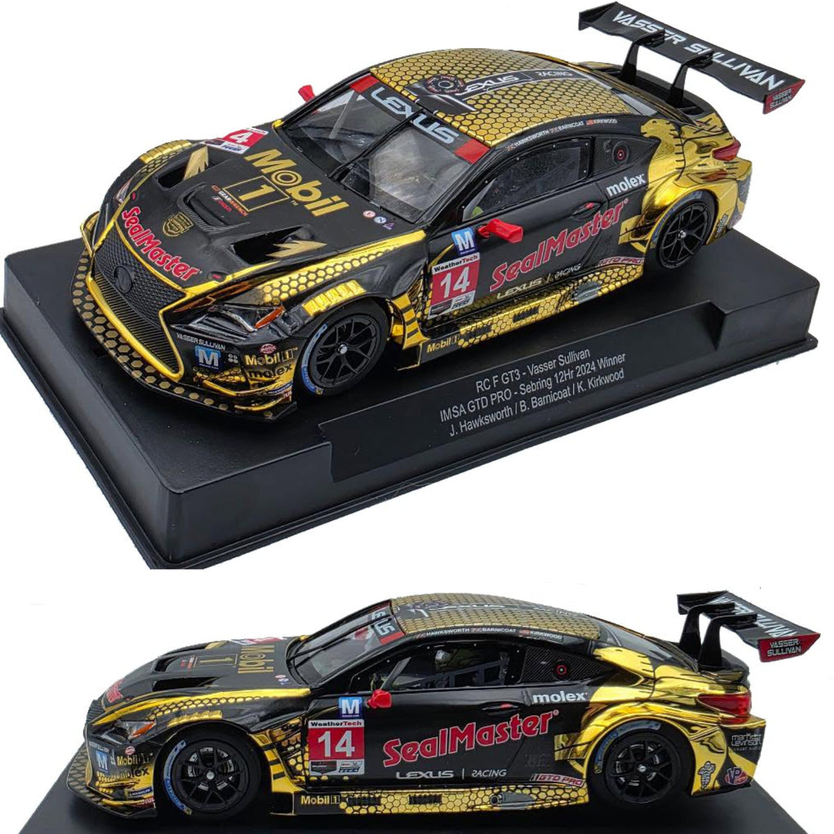 Sideways Lexus RC F GT3 Sebring 12h 2024 Winner 1/32 Slot Car SWCAR07A