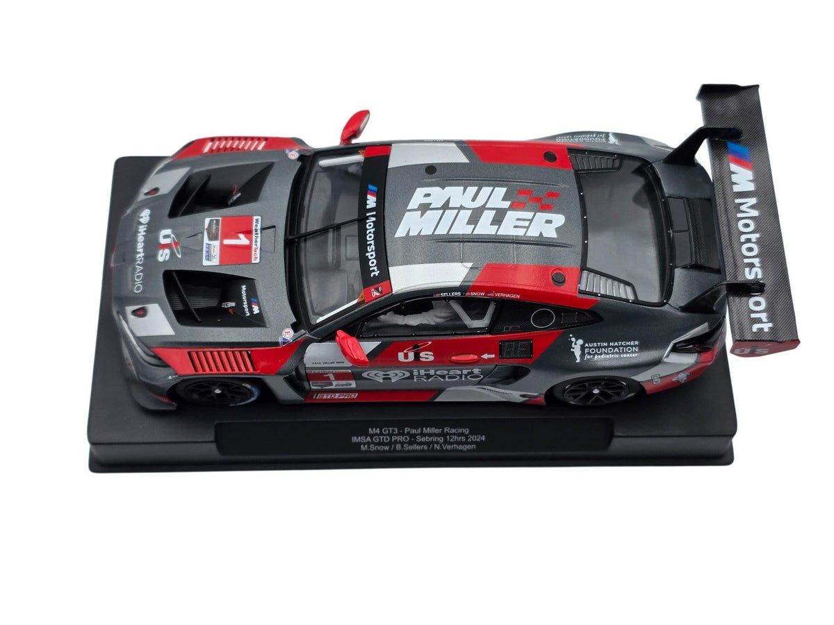 Racer Sideways BMW M4 GT3 Paul Miller Sebring 2024 1/32 Slot Car SWCAR09C