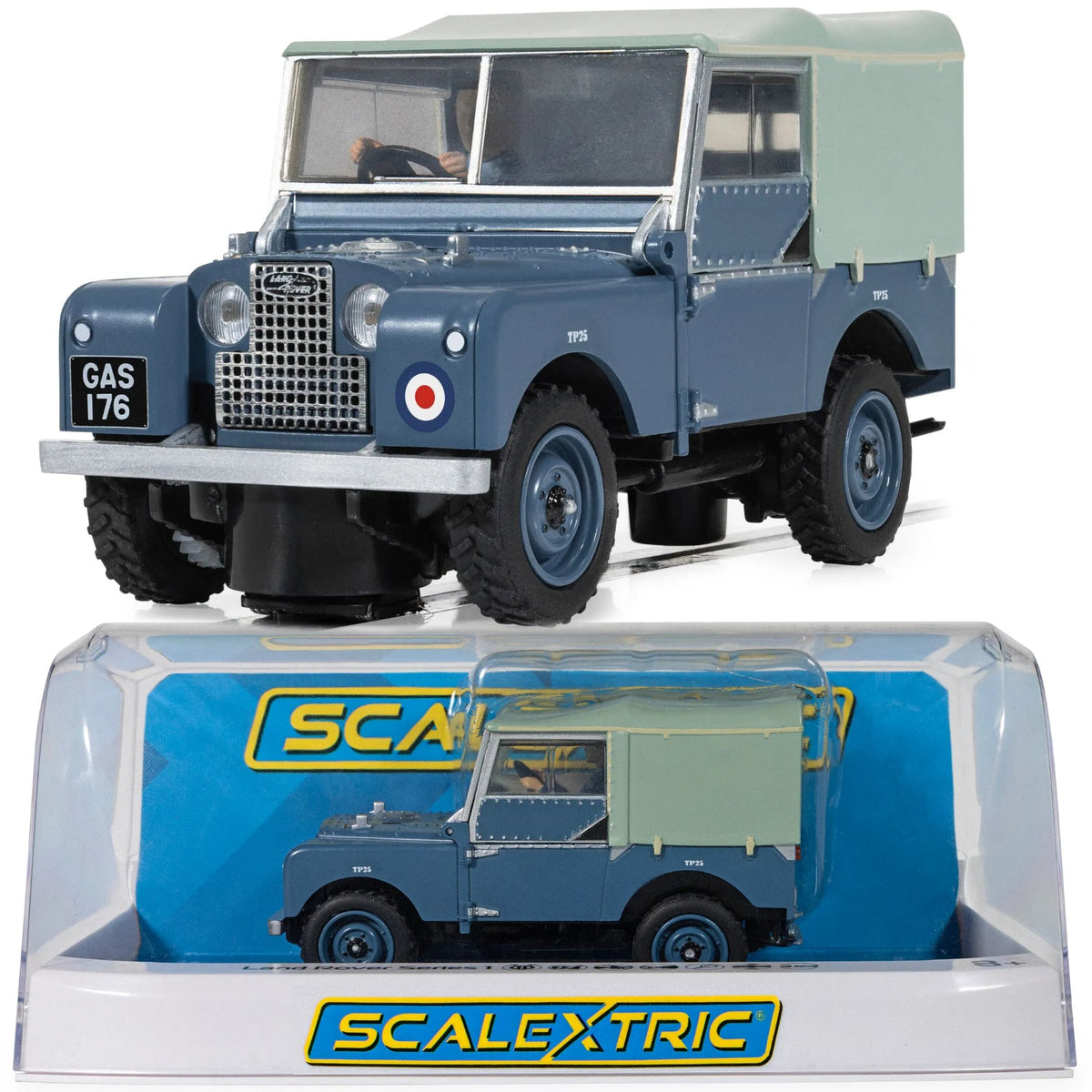 Scalextric C4661 Land Rover Series 1 RAF 1/32 Slot Car
