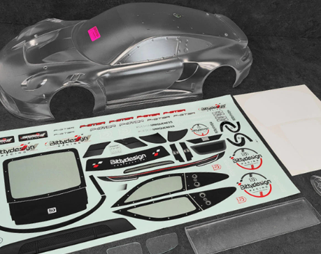 Bittydesign P-GT3R Pre-Cut 1/7 Supercar Body (Clear)