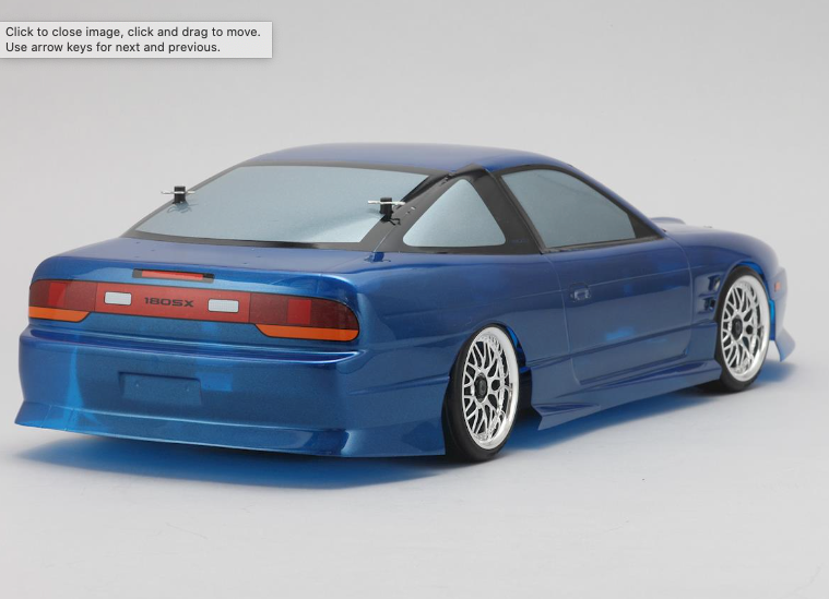 Yokomo Nissan 180SX Street Version Drift Body Set (Clear)