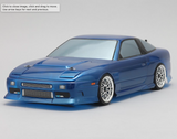 Yokomo Nissan 180SX Street Version Drift Body Set (Clear)