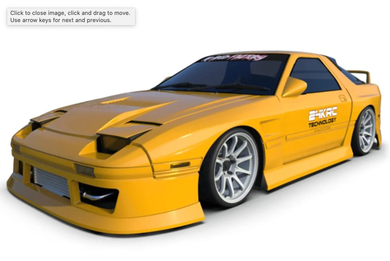 24K RC Technology 1/10 RX-7 FCS3 BN Sports Drift Body (Clear) 257mm