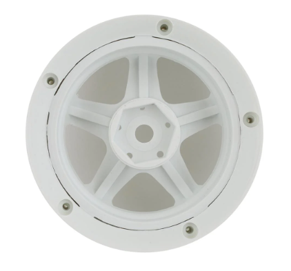 DS Racing Drift Element 5 Spoke Drift Wheels (Triple White) (2) (Adjustable Offset) w/12mm Hex