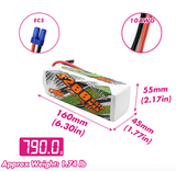 CNHL Racing Series 5200mAh 22.2V 6S 90C Lipo Battery with EC5 Plug