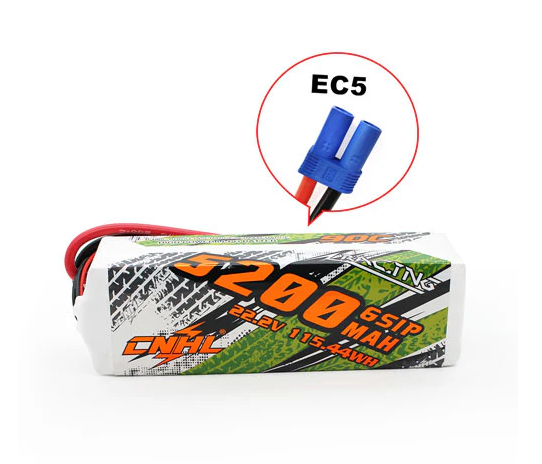 CNHL Racing Series 5200mAh 22.2V 6S 90C Lipo Battery with EC5 Plug