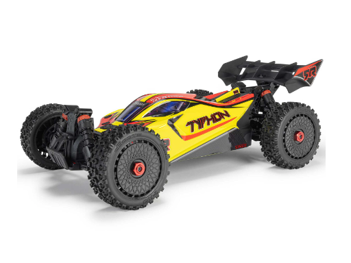 ARRMA 1/8 TYPHON MEGA 665 4X4 RTR Brushed Buggy, Blue , Red , Yellow
