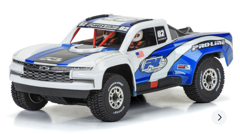 PROLINE RACING 1/16 Pre-Cut 2019 Chevy Silverado Trophy Truck Clear Body: GROM