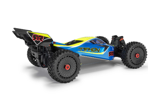 ARRMA 1/8 TYPHON MEGA 665 4X4 RTR Brushed Buggy, Blue , Red , Yellow