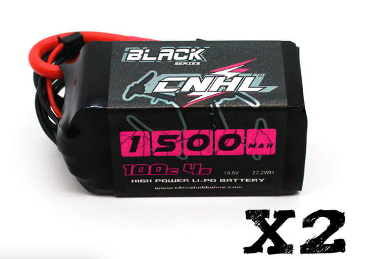 CNHL Black Series 1500mAh 14.8V 4S Lipo Battery with XT60 Plug
