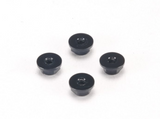 PN Racing 200409K Alm. 2mm Flanged Wheel Lock Nut - Black