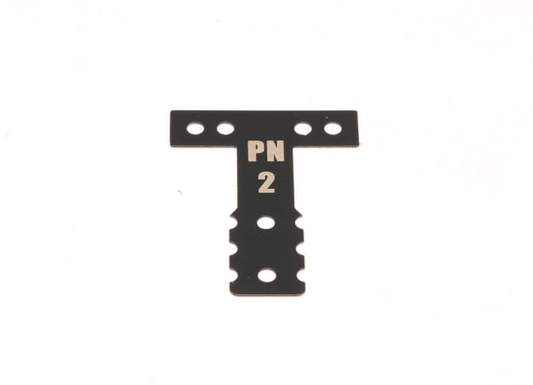 PN RACING MR3072K Mini-Z MR03/MR04 MM Spring Steel T-Plate #2 (Black)