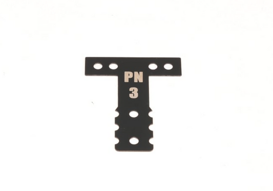 PN RACING MR3073K Mini-Z MR03/MR04 MM Spring Steel T-Plate #3 (Black)