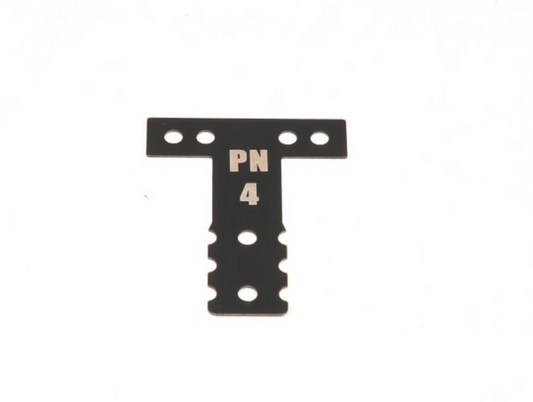 PN RACING MR3074K Mini-Z MR03/MR04 MM Spring Steel T-Plate #4 (Black)