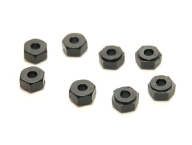 PN Racing 200407 Mini-Z 2mm Nylon Wheel Nuts (8pcs)