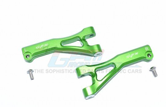 GPM RACING MAF054 Green ARRMA LIMITLESS ALL-ROAD SPEED BASH Aluminum Front Upper Arms - 4pc set