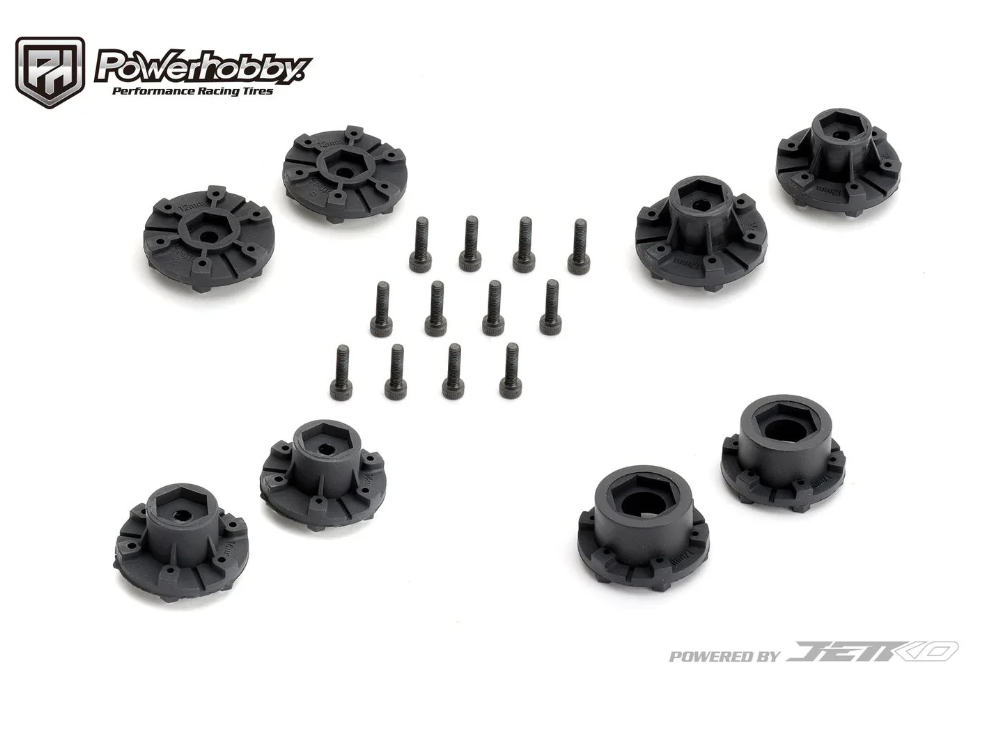 Powerhobby 1/10 2.8 ST Super Sonic Belted Tires (2) with Removable Hex Wheels