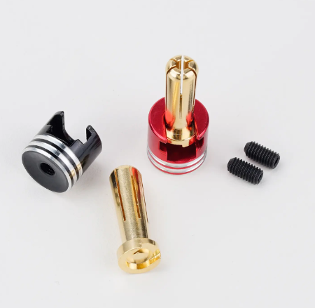 IHN Heatsink Bullet Plug Grips w/5mm Bullets (Black/Red)