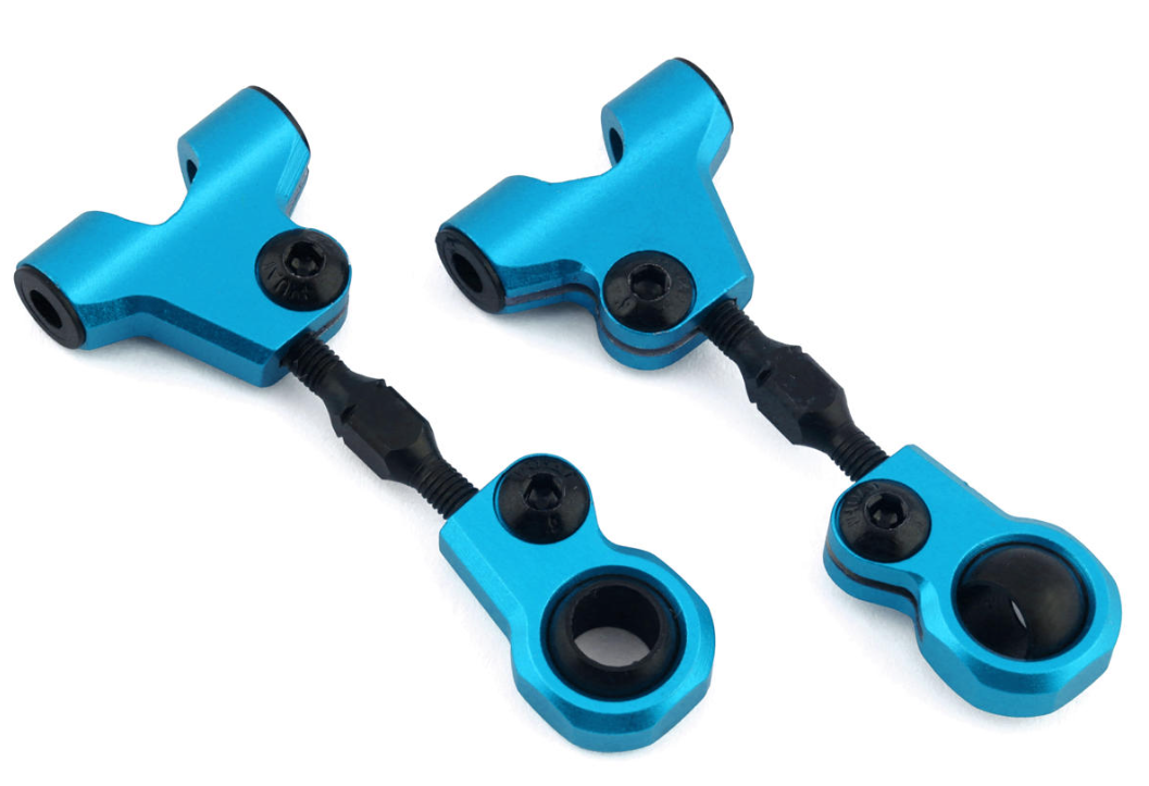 Yeah Racing TATT-036BU Tamiya TT-01/TT-01E Aluminum Front Upper Suspension Arms (Blue) (2)