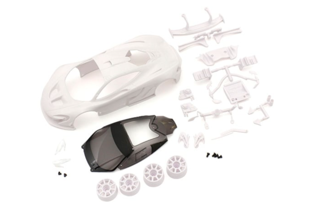 KYOSHO MZN190 Mini-Z McLaren P1 GTR White Body Set (w/Wheel)