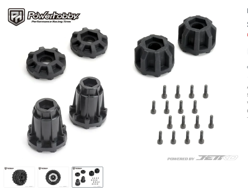 Powerhobby 1/8 SMT 4.0 Wasteland Belted Mounted Tires (2) 17MM