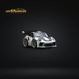 MINICRAFTSMAN Porsche 911 GT3 RS Egg Cart Silver 1:64