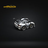 MINICRAFTSMAN Porsche 911 GT3 RS Egg Cart Silver 1:64