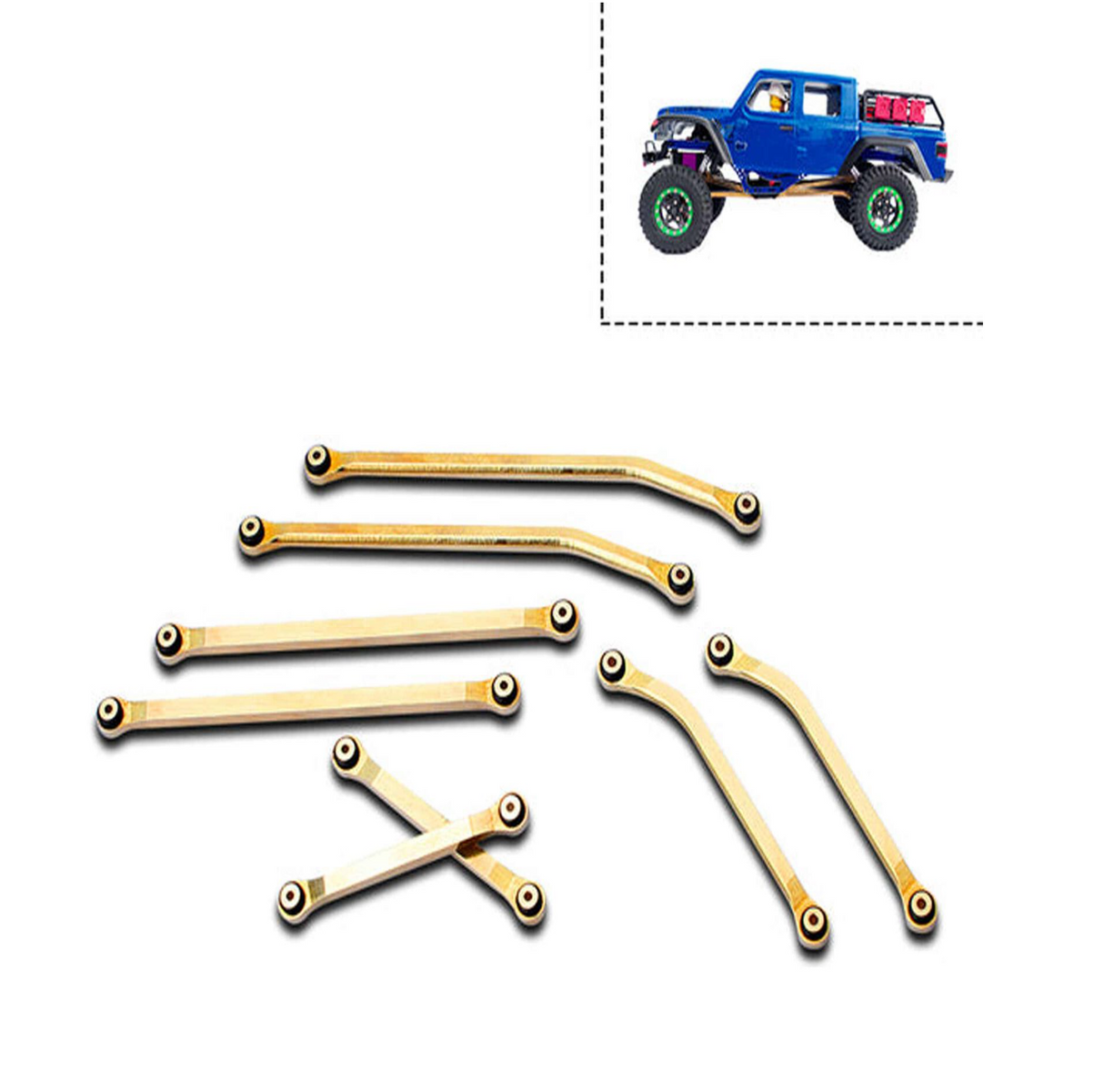 FURITEK FRU2135 Brass High Clearance Links Set: SCX24 Gladiator