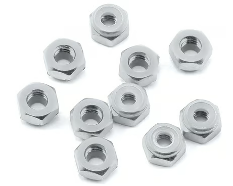 Yeah Racing LN-M4S-BK ÉCROU DE VERROUILLAGE DENTÉ EN ALUMINIUM 4MM 10PCS (BK)