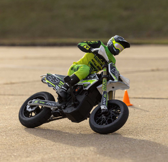 Image of LOSI 1/4 Promoto-SM FXR Supermoto Motorcycle RTR (Battery and Charger Included), White