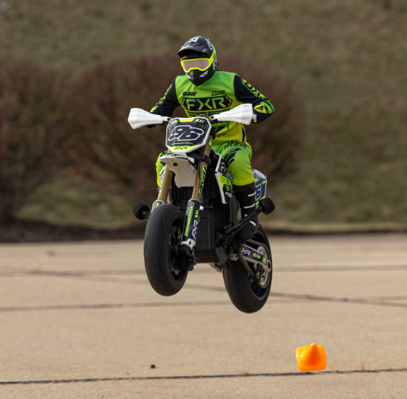 Image of LOSI 1/4 Promoto-SM FXR Supermoto Motorcycle RTR (Battery and Charger Included), White