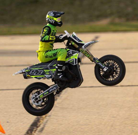 Image of LOSI 1/4 Promoto-SM FXR Supermoto Motorcycle RTR (Battery and Charger Included), White