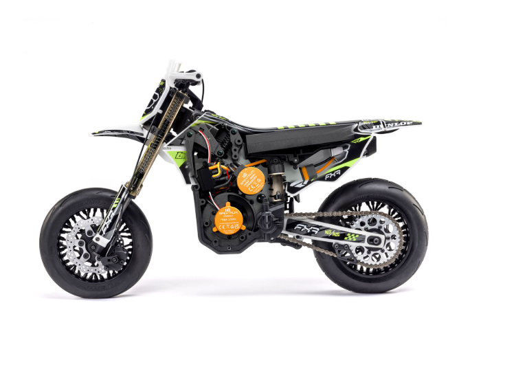 Image of LOSI 1/4 Promoto-SM FXR Supermoto Motorcycle RTR (Battery and Charger Included), White