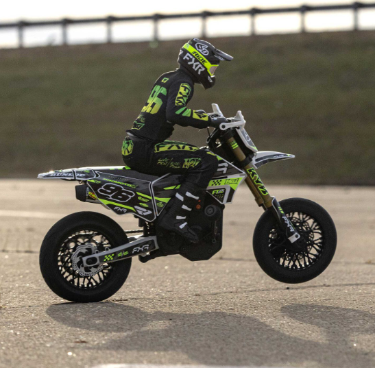 Image of LOSI 1/4 Promoto-SM FXR Supermoto Motorcycle RTR Basic, White