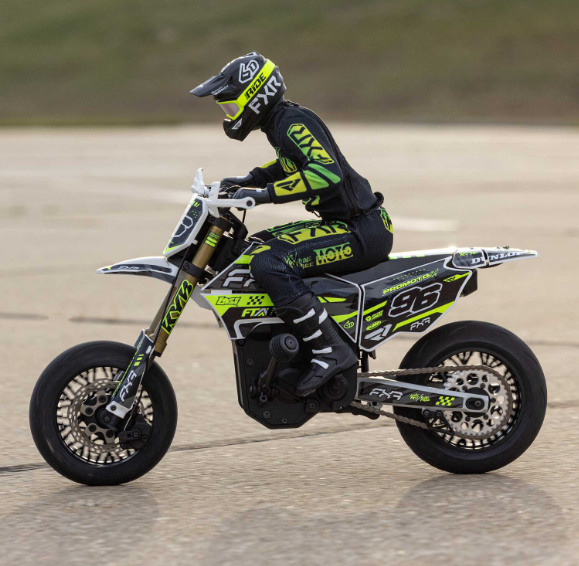 Image of LOSI 1/4 Promoto-SM FXR Supermoto Motorcycle RTR Basic, White